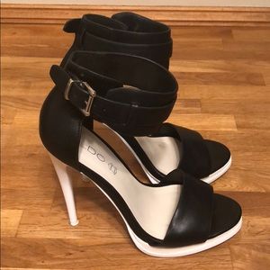 ALDO black & white heels